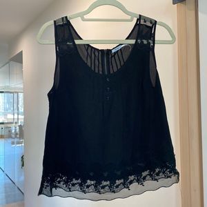 KIMCHI BLUE BLACK LACE CAMISOLE URBAN OUTFITTERS